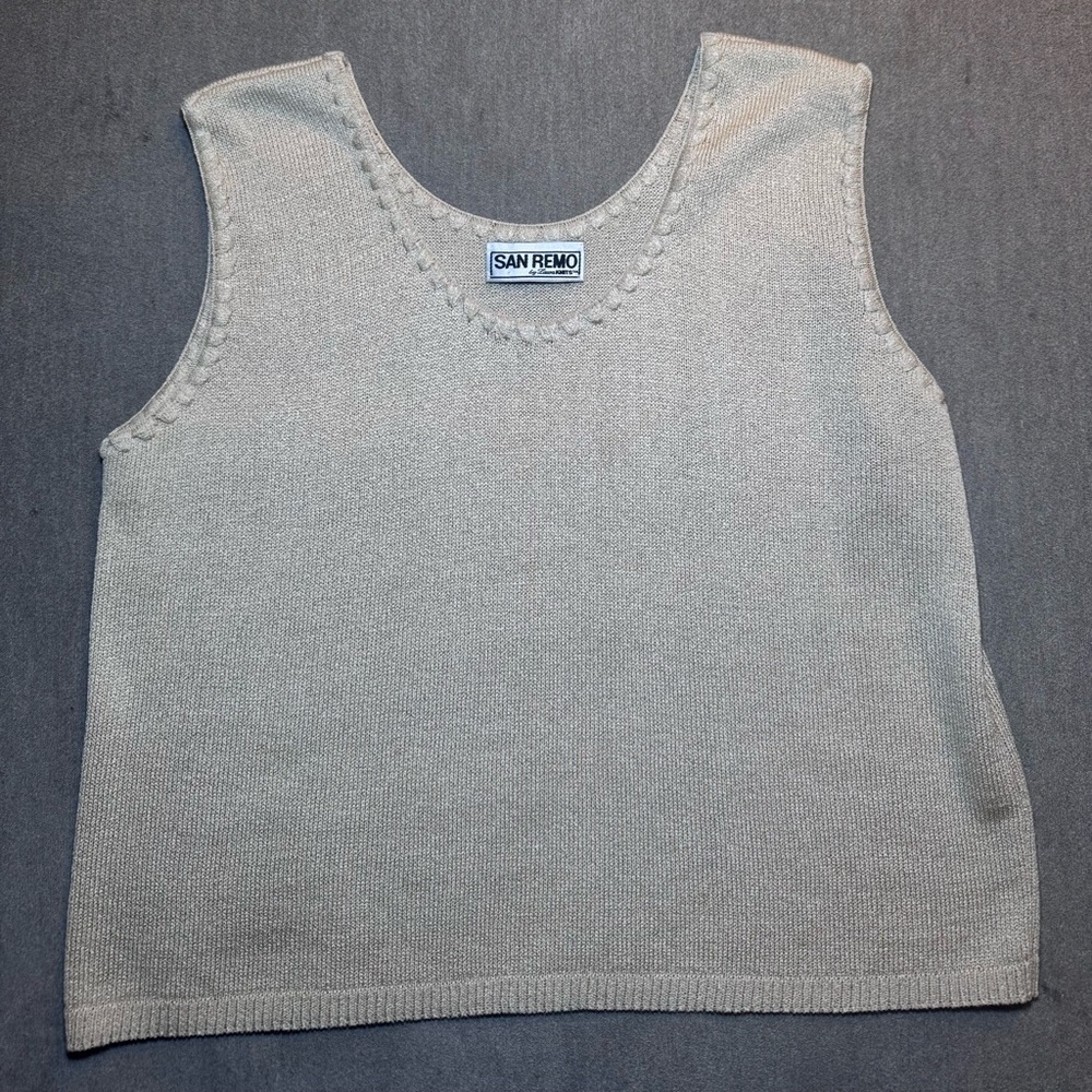 90s Vintage San Remo Knit Tank Top - Picture 3 of 7